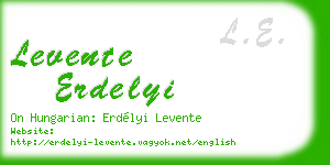 levente erdelyi business card