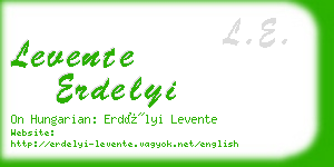 levente erdelyi business card